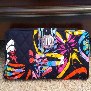 Vera Bradley Butterfly Flutter Turnlock Wallet